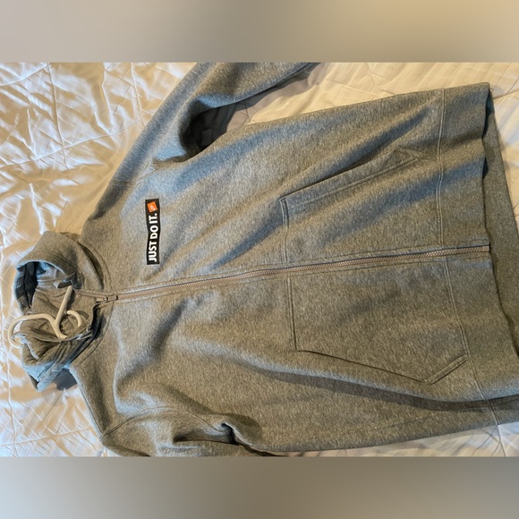Grey Nike Just Do It Zip-Up - Picture 1 of 1